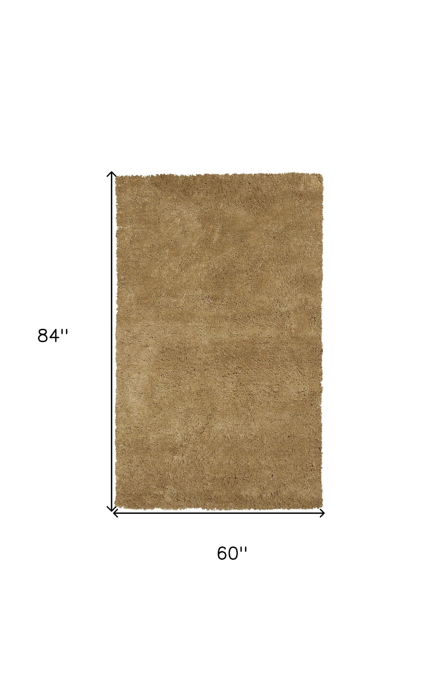 2' X 4' Polyester Gold Area Rug