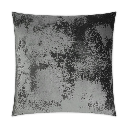 D.V. KAP HOME   24" x 24" Grated Pillow - Gunmetal Solid, Transitional    - 3527-G-2424