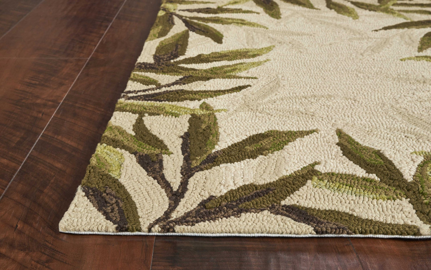 8'X10' Sand Beige Hand Hooked Uv Treated Bordered Coastal Sea Grass Indoor Outdoor Area Rug