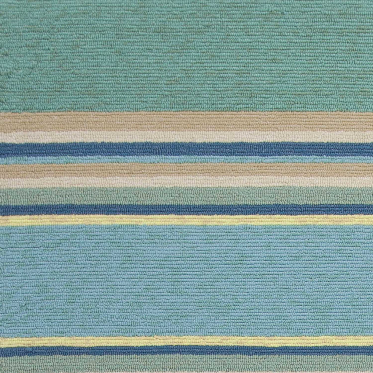 8' X 10' Blue Striped Handmade Indoor Outdoor Area Rug