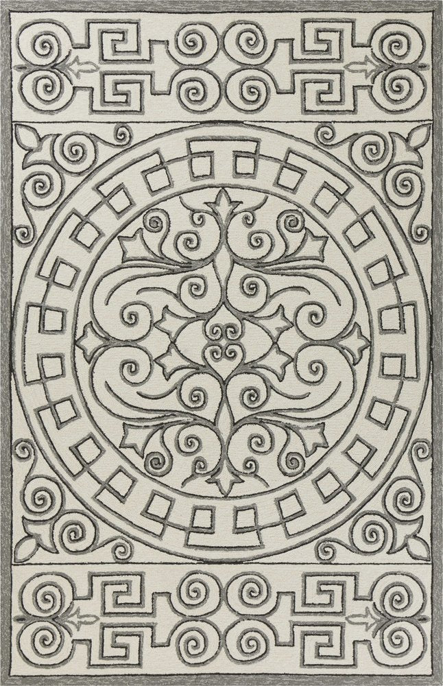 3' X 5' Gray And Ivory Moroccan Indoor Outdoor Area Rug