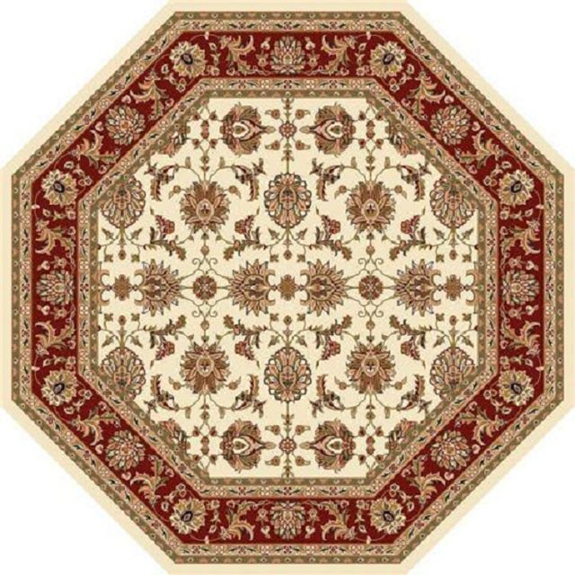 9' X 13'  Polypropylene Ivory Or Red Area Rug