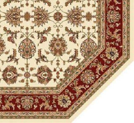 9' X 13'  Polypropylene Ivory Or Red Area Rug