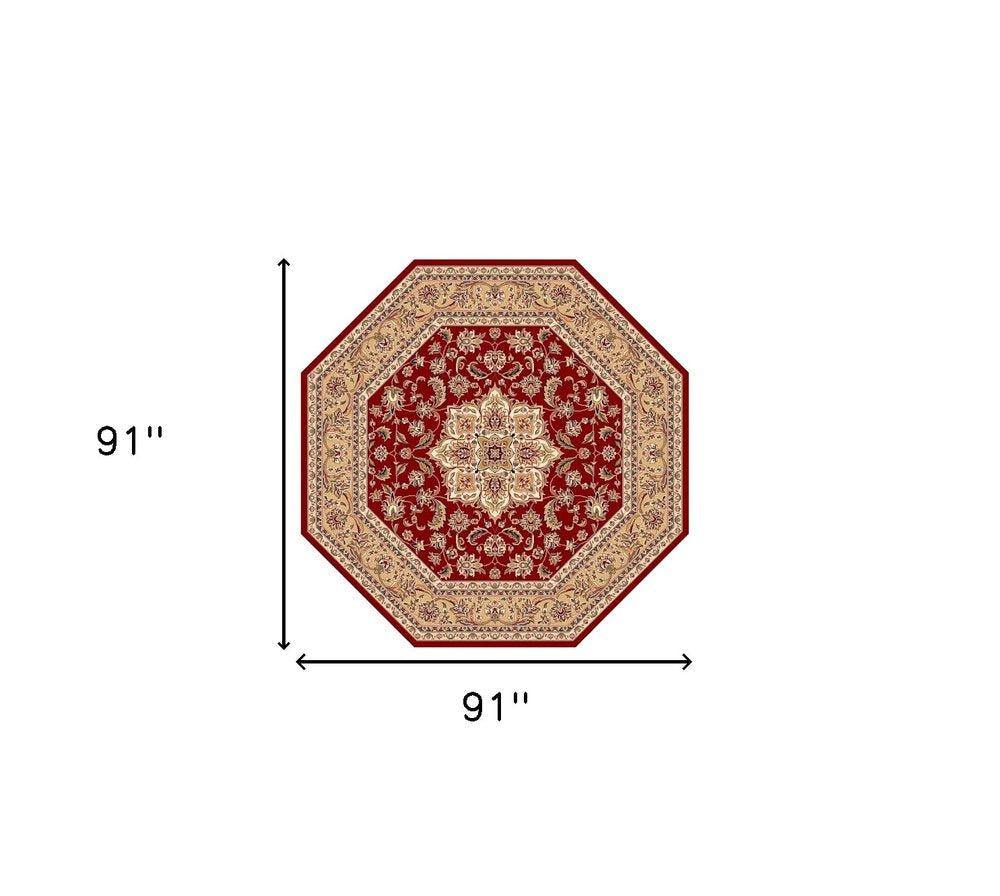 7' X 10'  Polypropylene Red Or  Beige Area Rug
