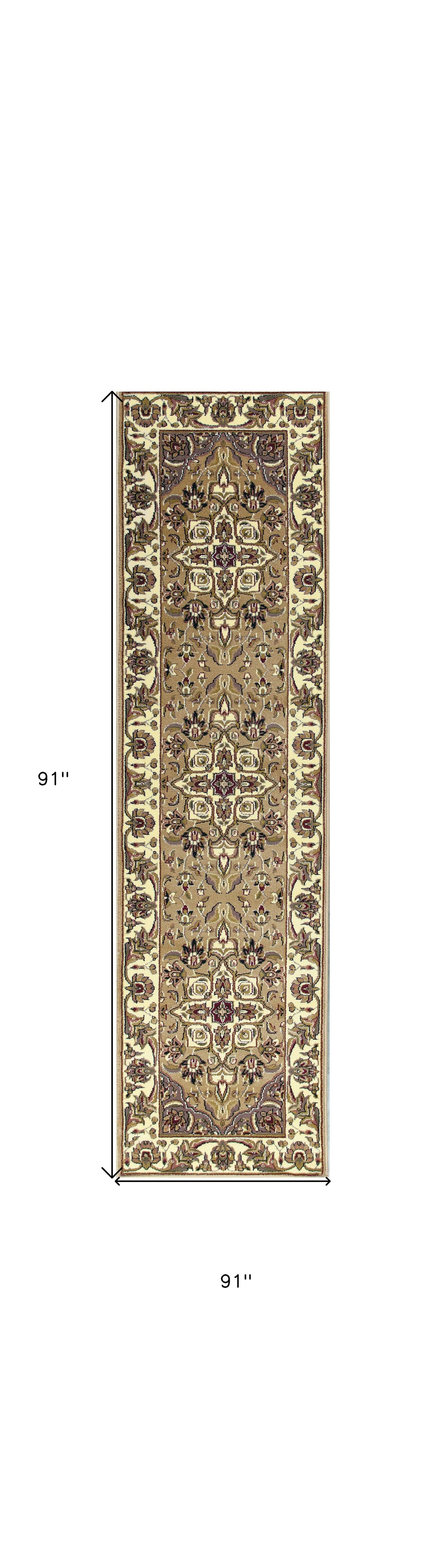 8' Beige And Ivory Area Rug