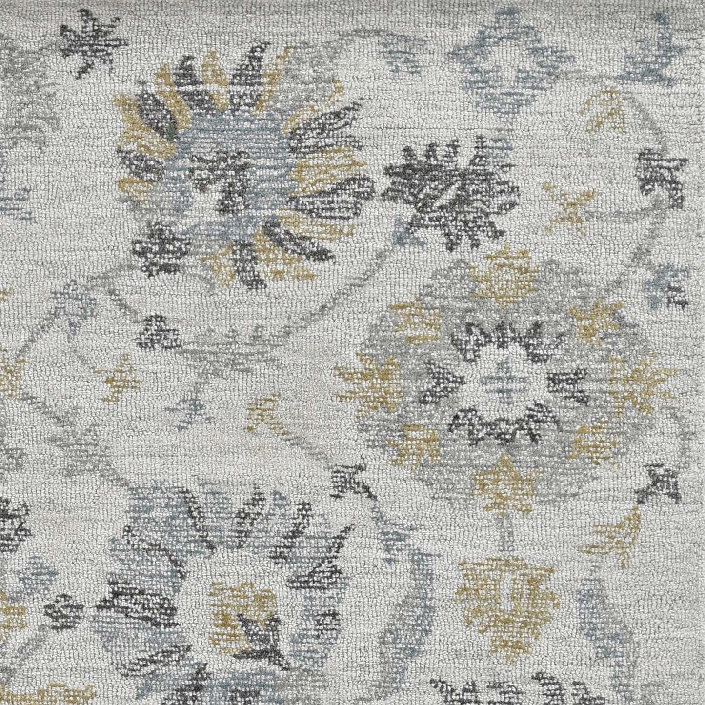 2'X3' Ivory Machine Woven Floral Vines Indoor Accent Rug