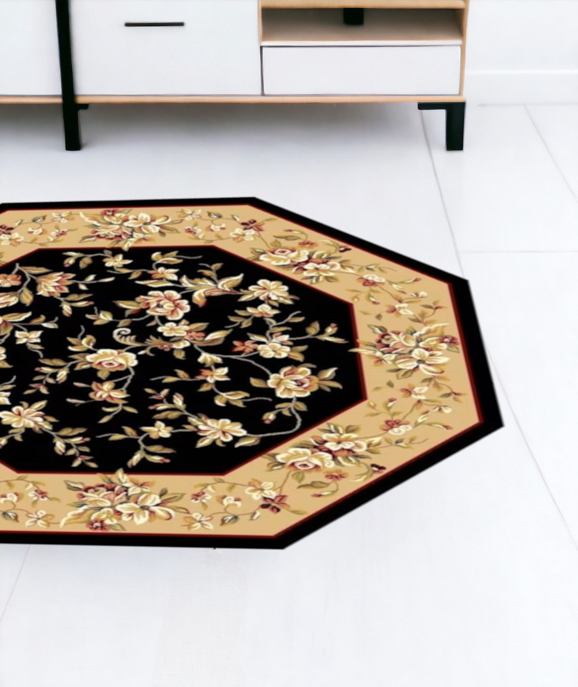 9' X 13'  Polypropylene Black Or  Beige Area Rug