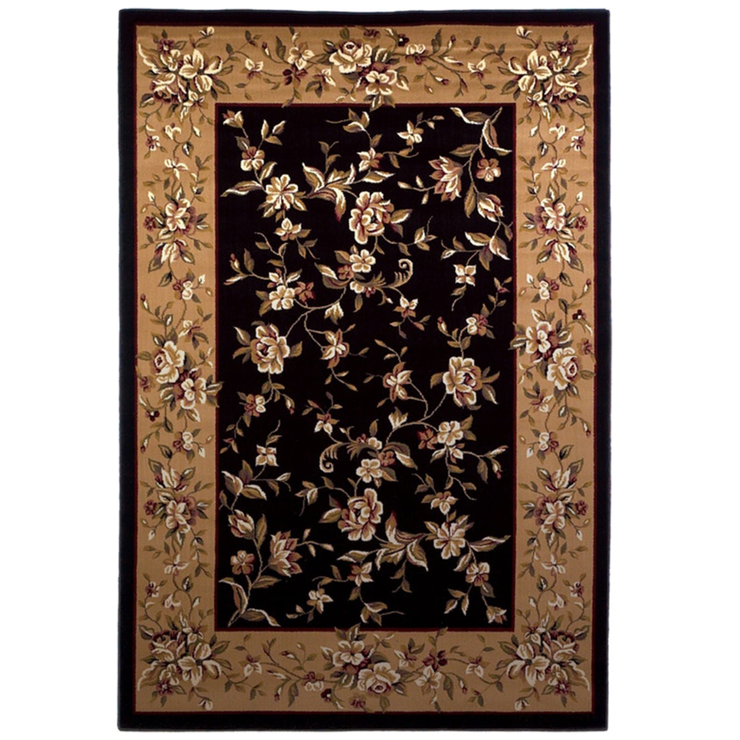 9' X 13'  Polypropylene Black Or  Beige Area Rug