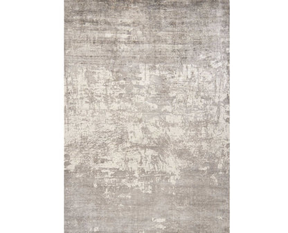 8' X 11' Beige And Ivory Abstract Hand Loomed Area Rug