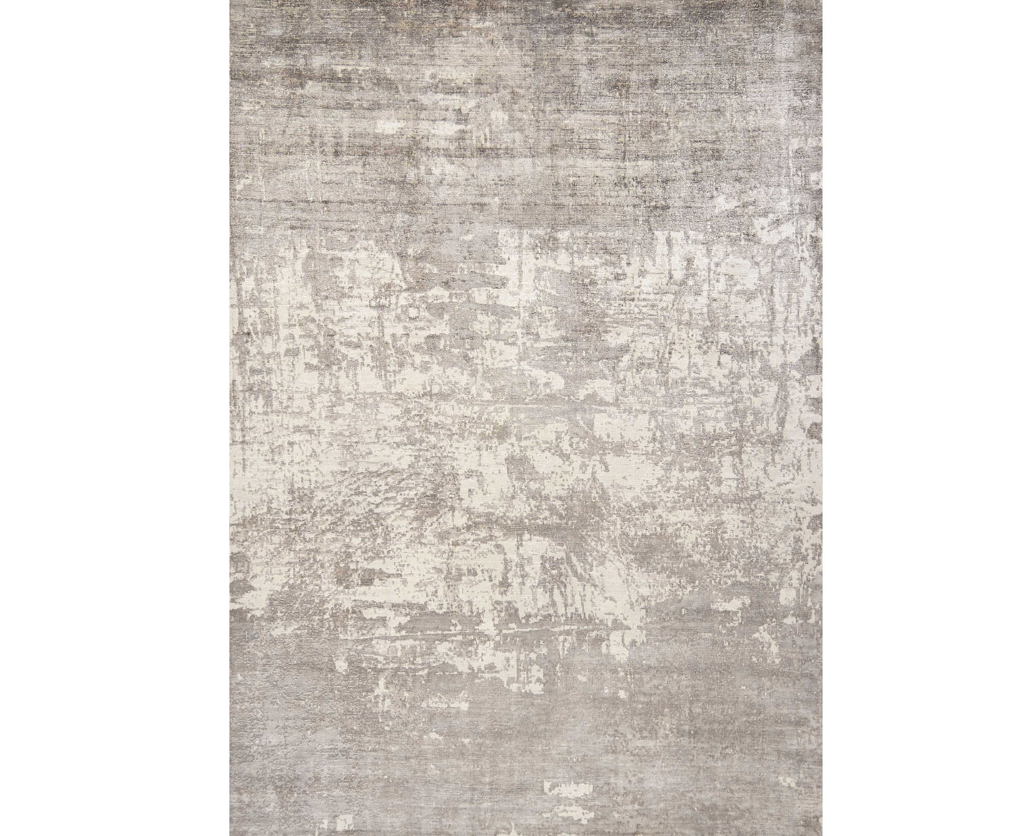 8' X 11' Beige And Ivory Abstract Hand Loomed Area Rug
