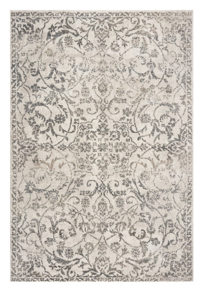 5' X 8' Ivory Floral Vines Area Rug