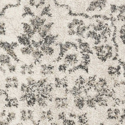 5' X 8' Ivory Floral Vines Area Rug