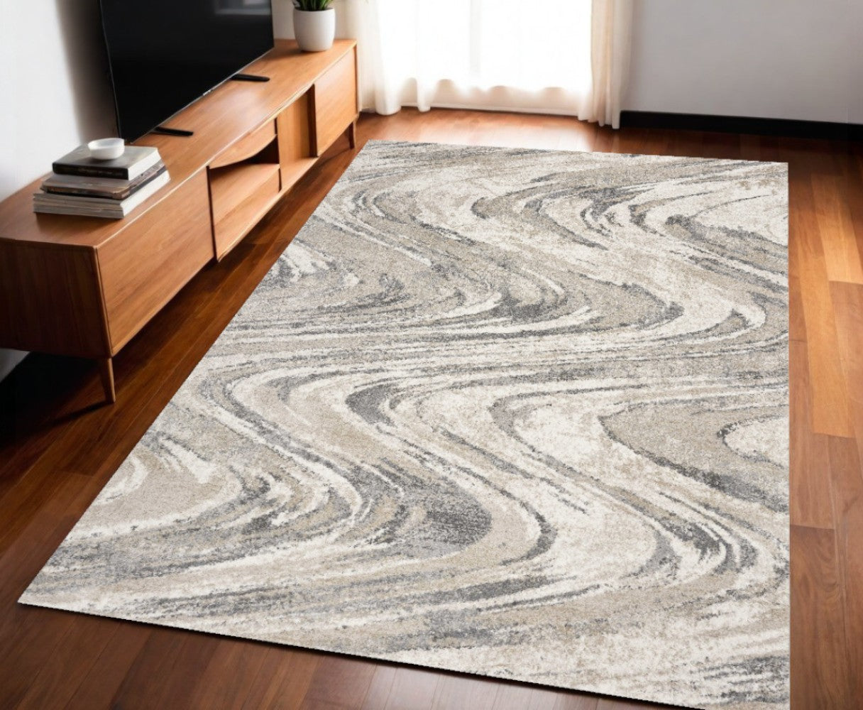 7' X 9'  Polypropylene Natural Area Rug