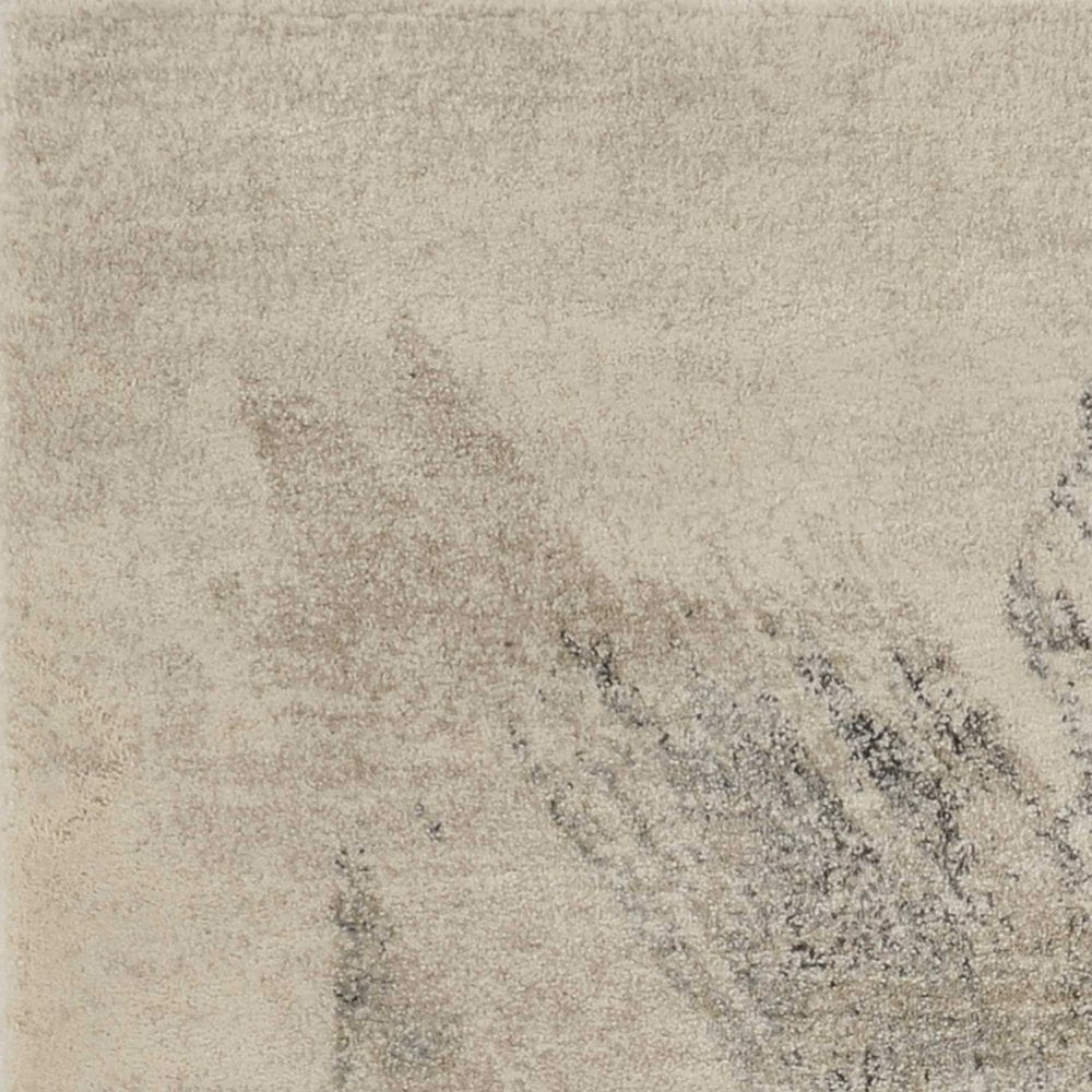 9' X 13' Ivory And Gray Abstract Area Rug