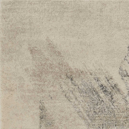 9' X 13' Ivory And Gray Abstract Area Rug