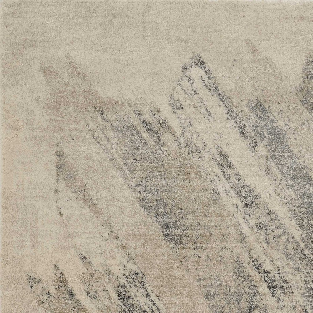 9' X 13' Ivory And Gray Abstract Area Rug