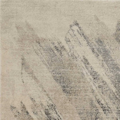 9' X 13' Ivory And Gray Abstract Area Rug