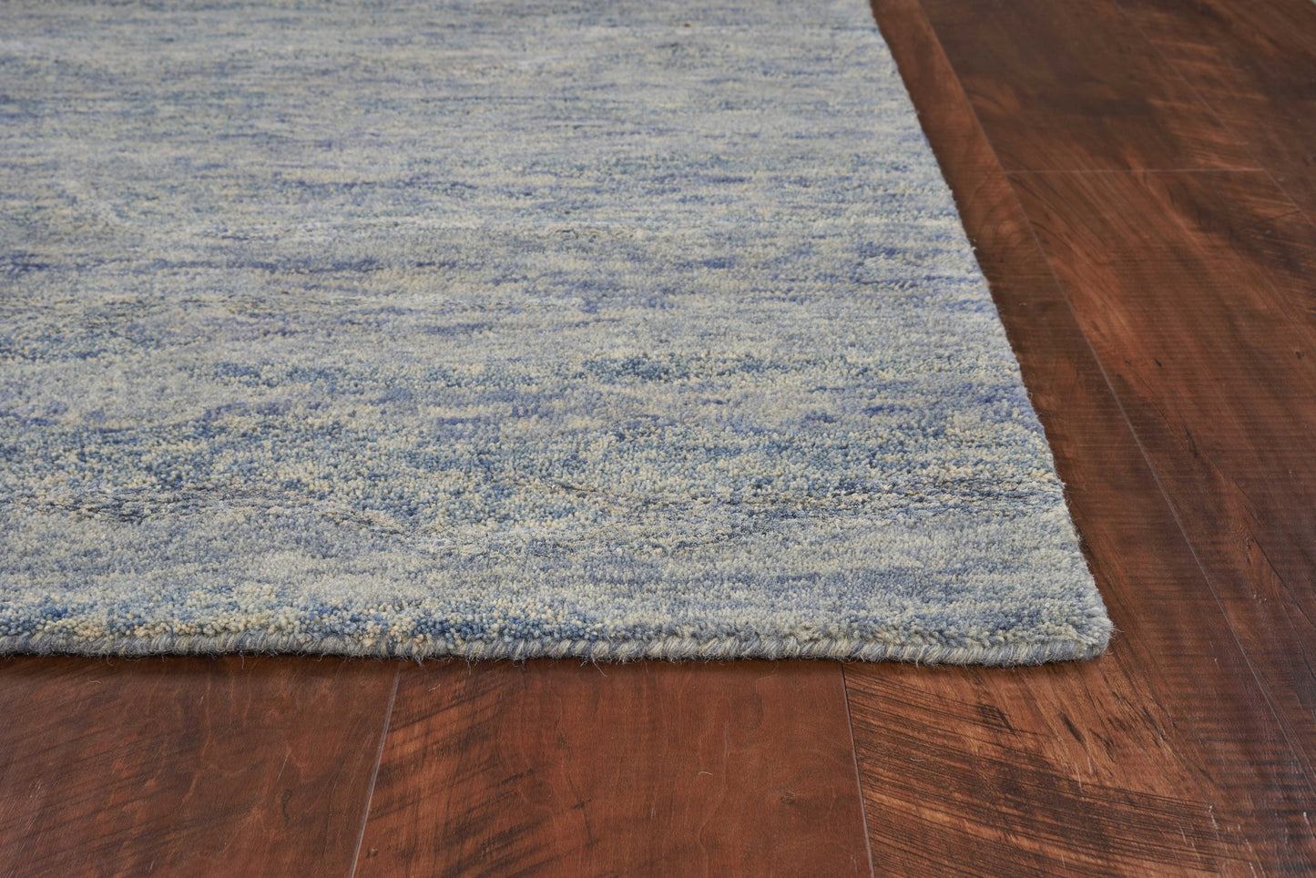 5' X 7' Ocean Blue Hand Tufted Abstract Indoor Area Rug