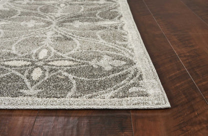 8' X 11' Gray Area Rug With UV Protection