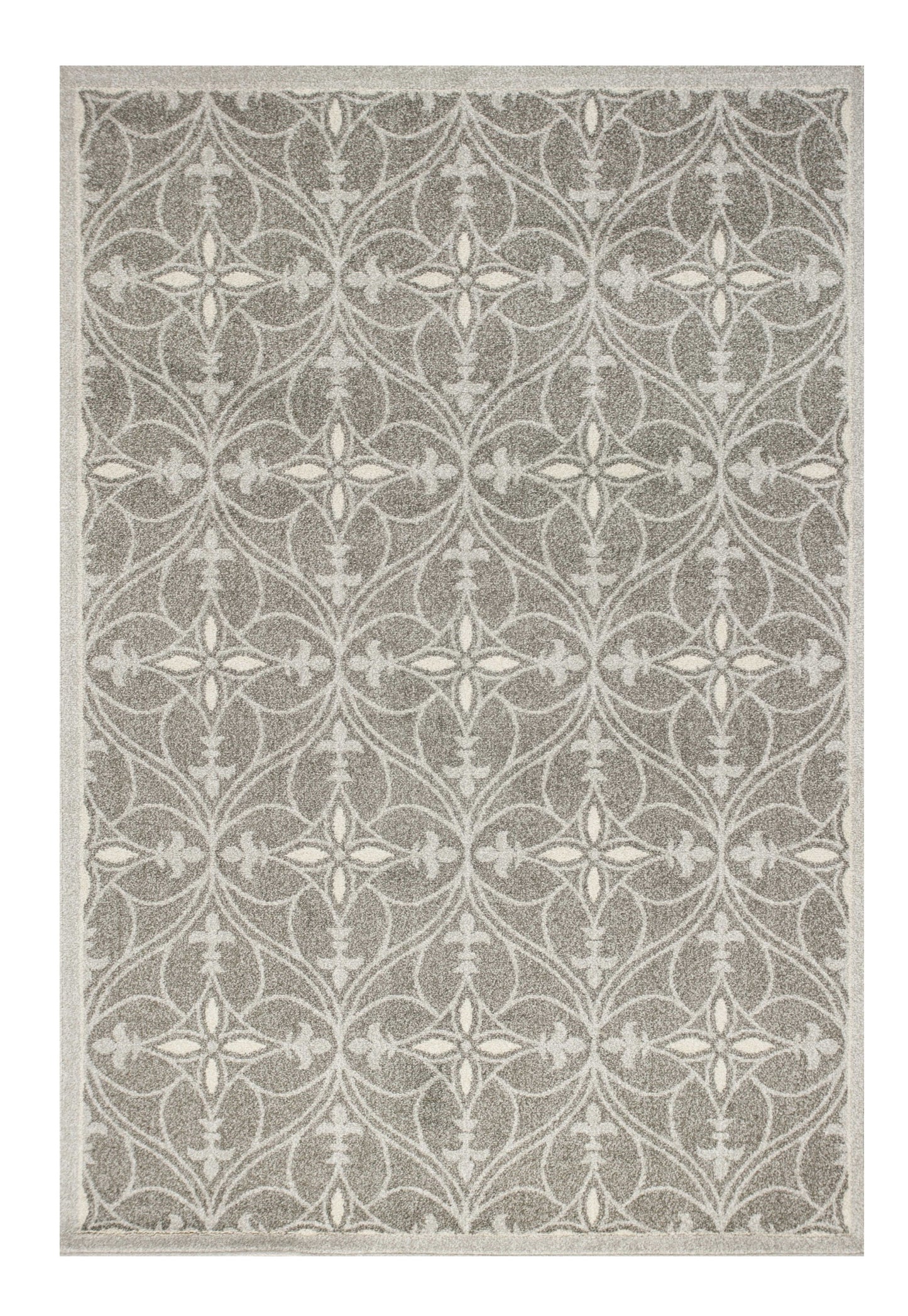 8' X 11' Gray Area Rug With UV Protection