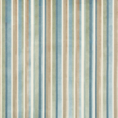 KRAVET BASICS VELVET STRIPES BLUE,SPA,MINERAL   - 35302.15.0