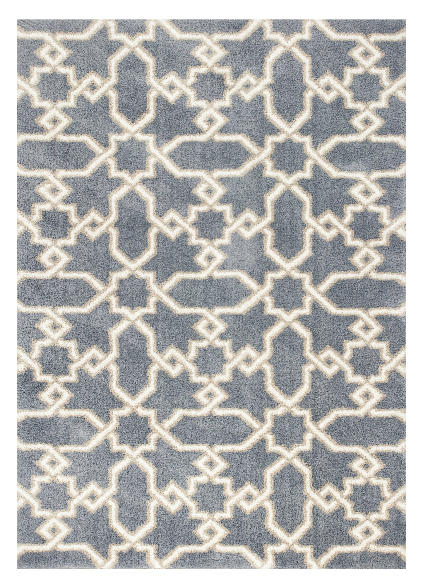 7' X 10' Microfiber Slate Blue Area Rug