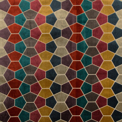 KRAVET DESIGN VELVET GEOMETRIC GOLD,BURGUNDY,TAUPE   - 35309.419.0