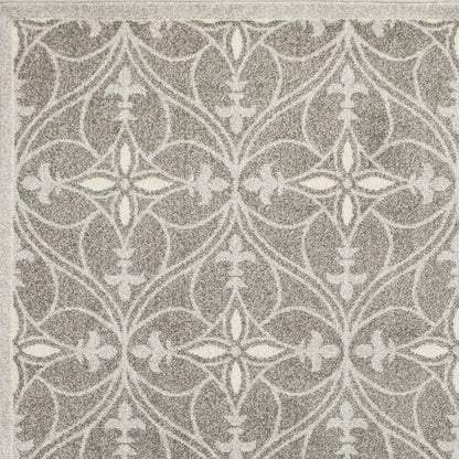 7' X 10' Gray Moroccan Indoor Outdoor Area Rug