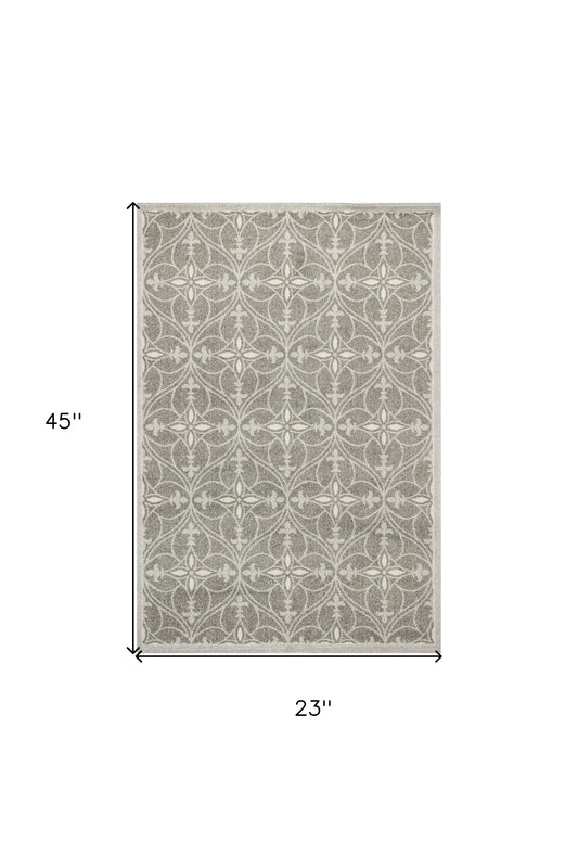 7' X 10' Gray Moroccan Indoor Outdoor Area Rug