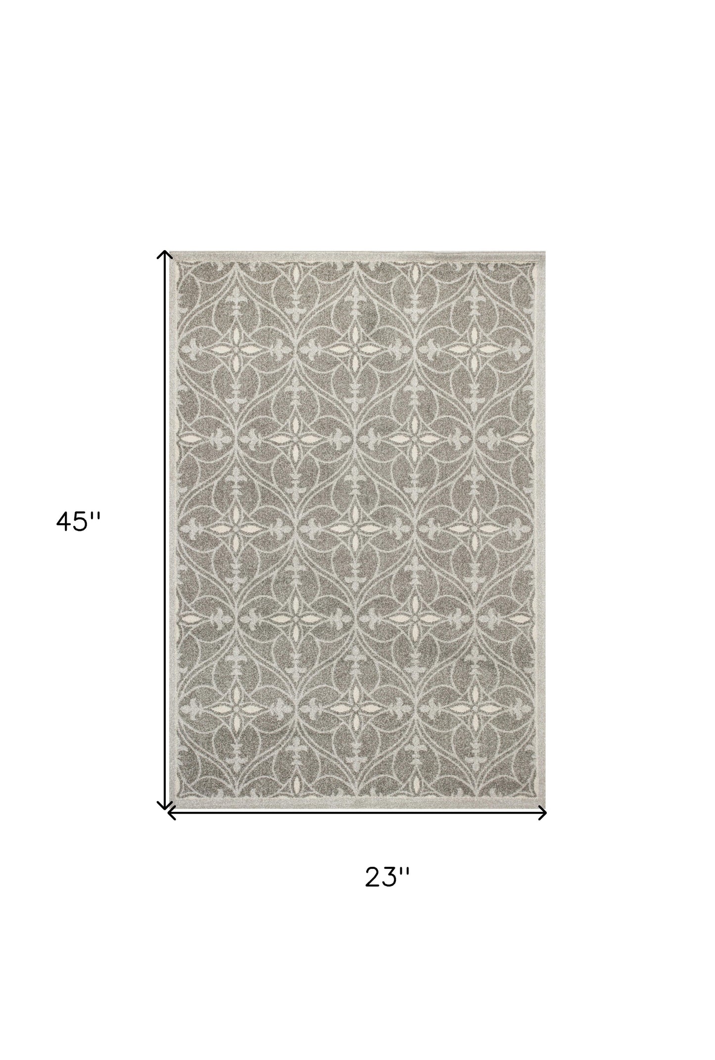 3' X 5' Gray Moroccan Indoor Outdoor Area Rug