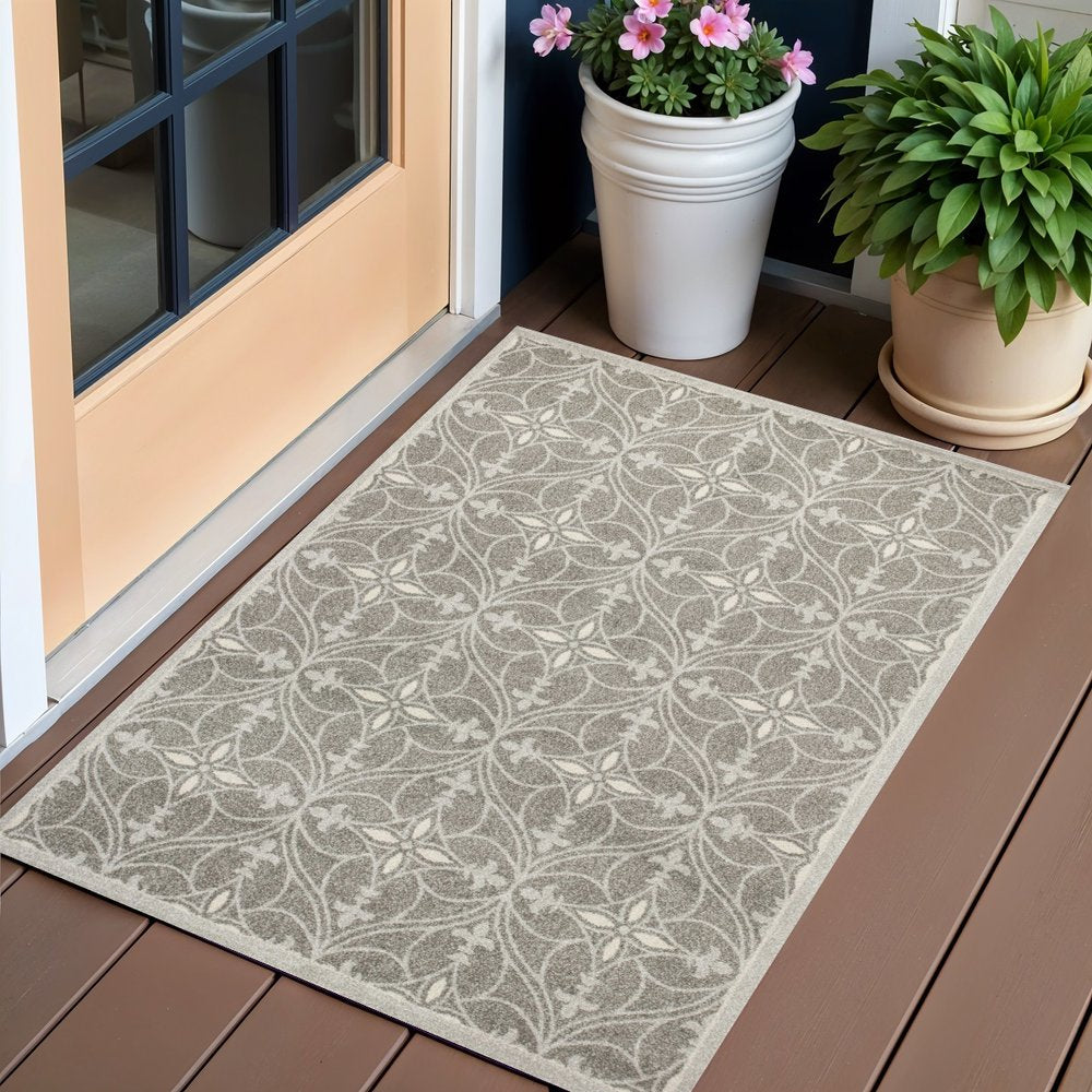 7' X 10' Gray Moroccan Indoor Outdoor Area Rug