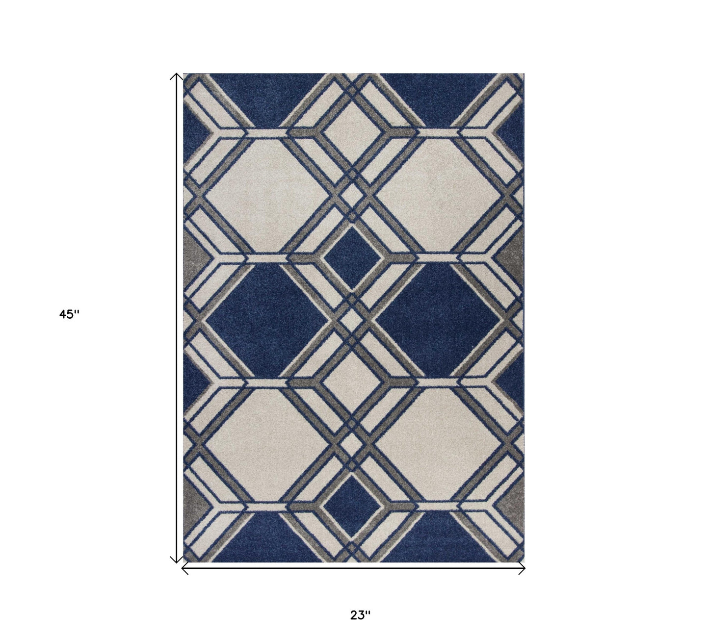 3' X 5' Ivory Geometric Area Rug