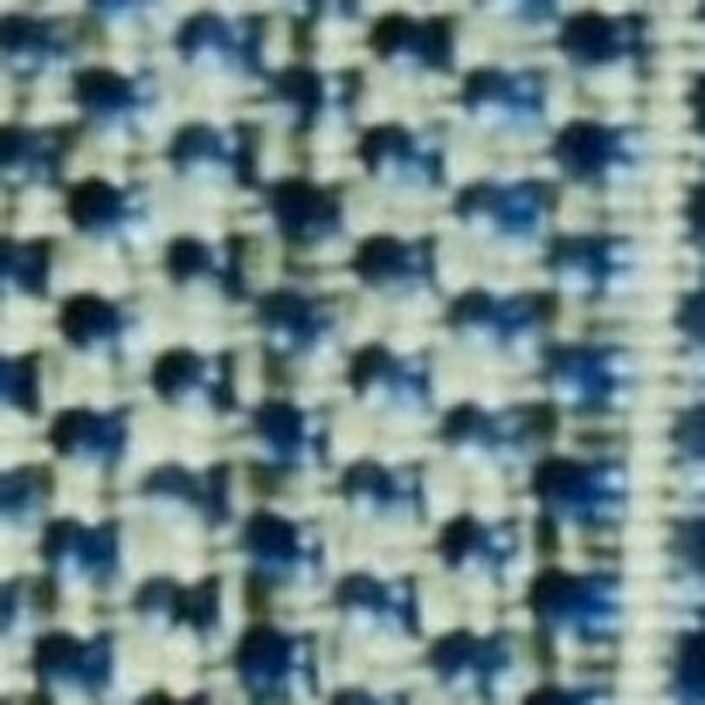 3' X 4' Blue And Green Striped Indoor Outdoor Area Rug