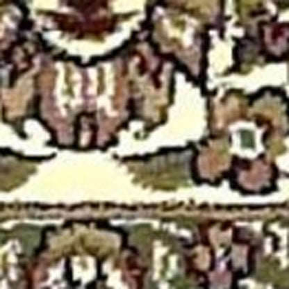 8' Beige And Ivory Floral Medallion Octagon Rug