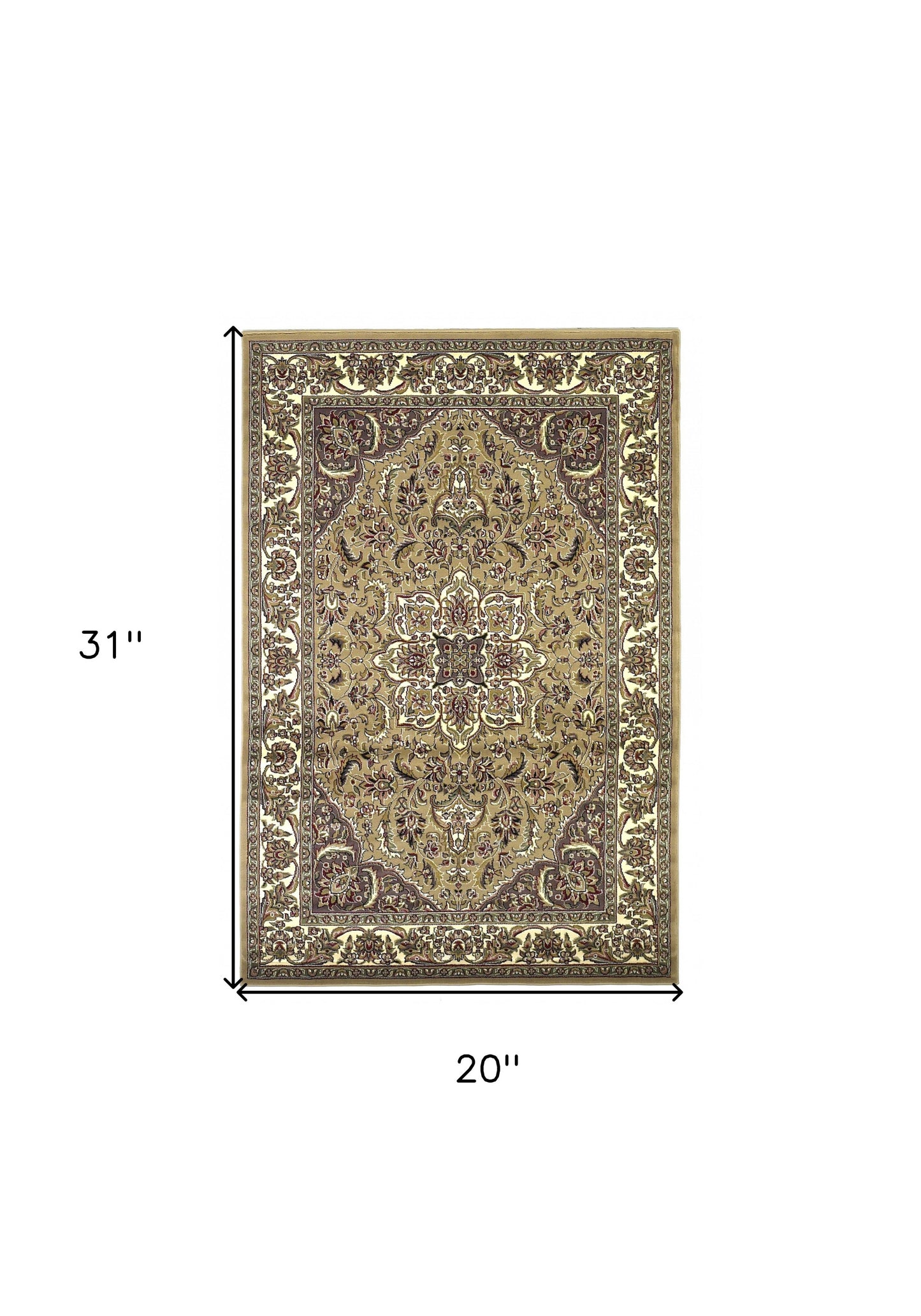 8' Beige And Ivory Area Rug