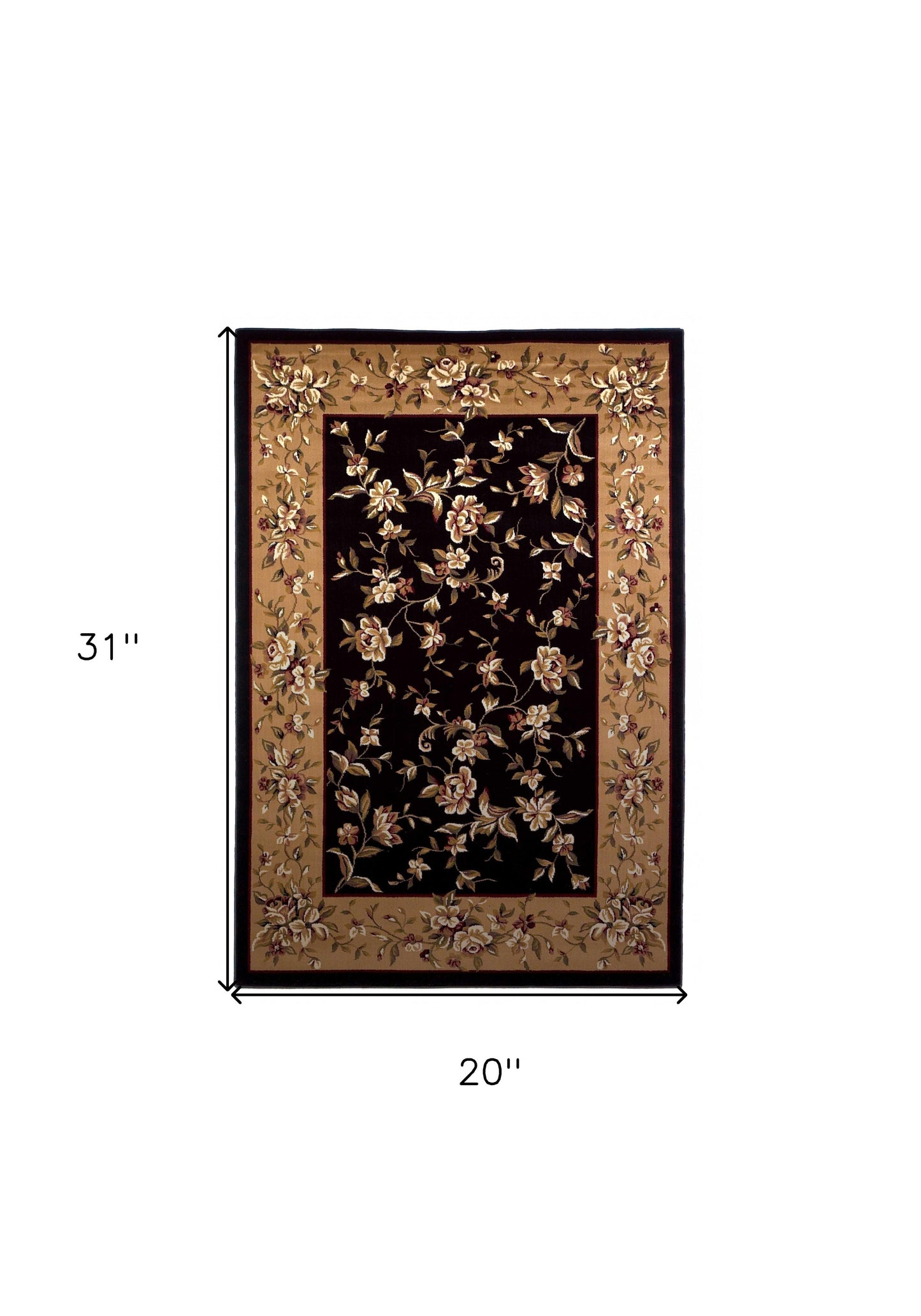 9' X 13'  Polypropylene Black Or  Beige Area Rug