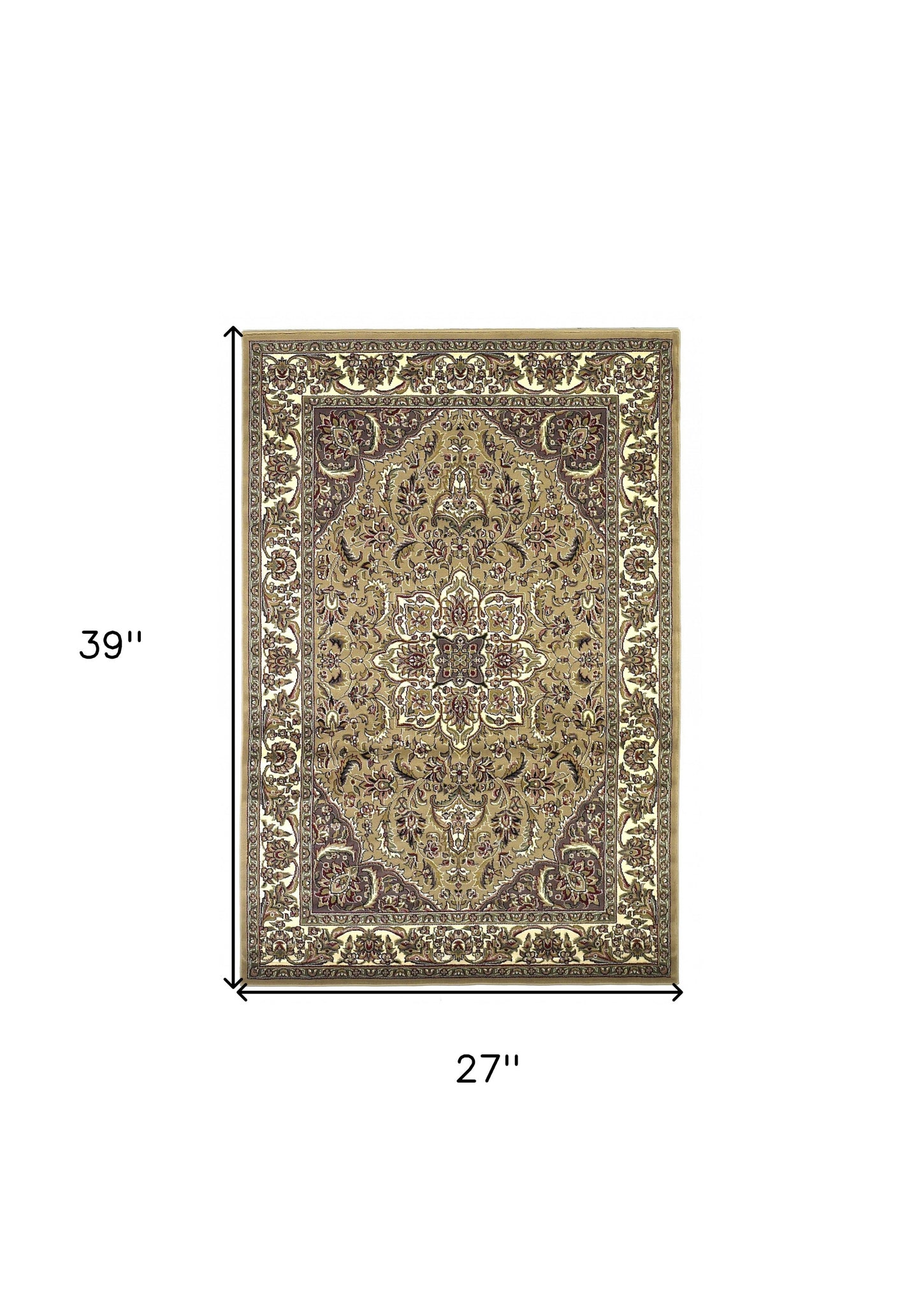 8' Beige And Ivory Area Rug