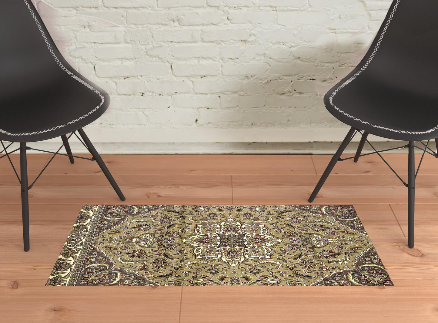 8' Beige And Ivory Area Rug