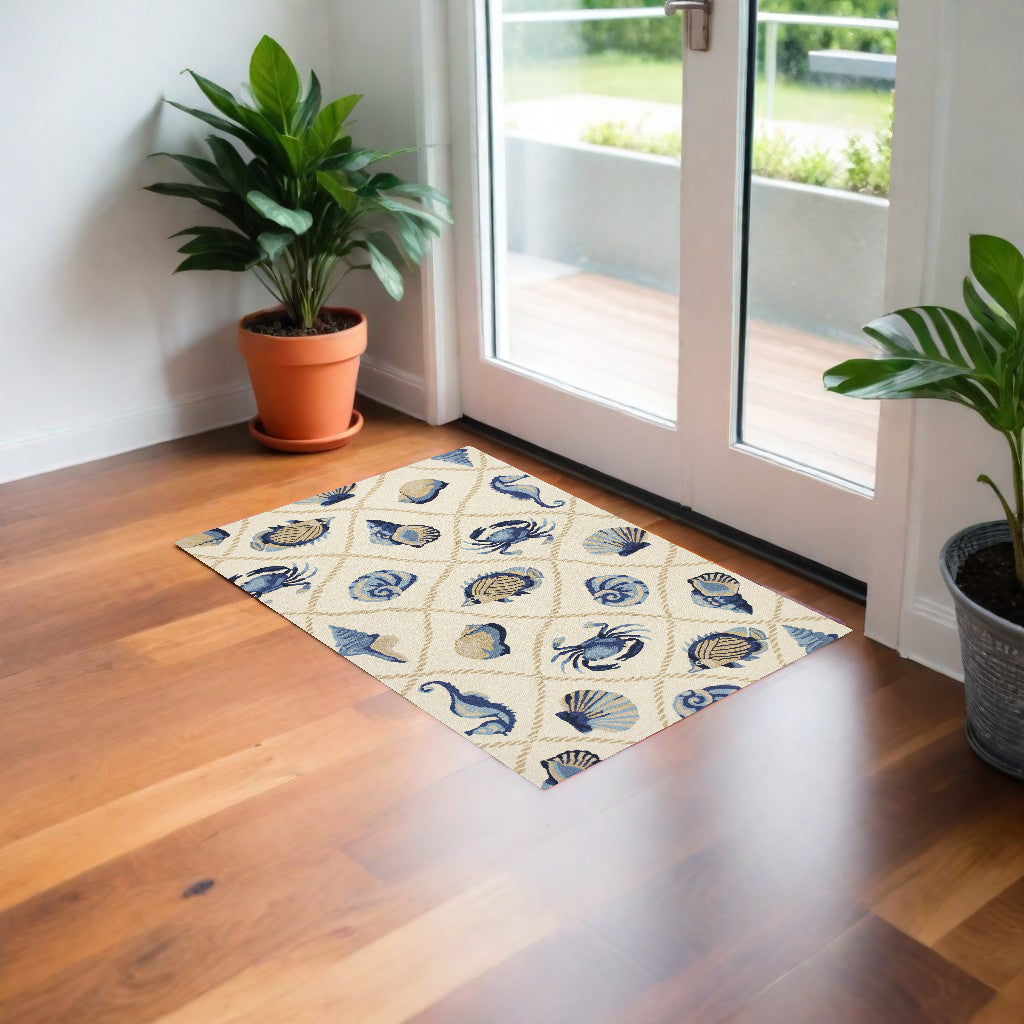 3' X 5' Sand Hand Tufted Area Rug