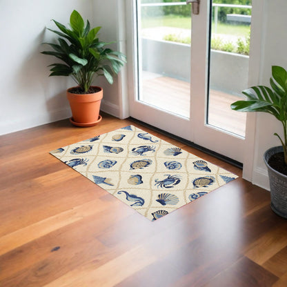 3' X 5' Sand Hand Tufted Area Rug