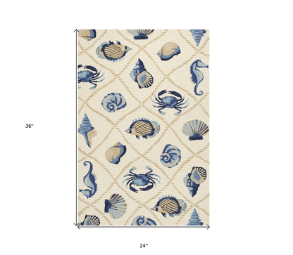 3' X 5' Sand Hand Tufted Area Rug