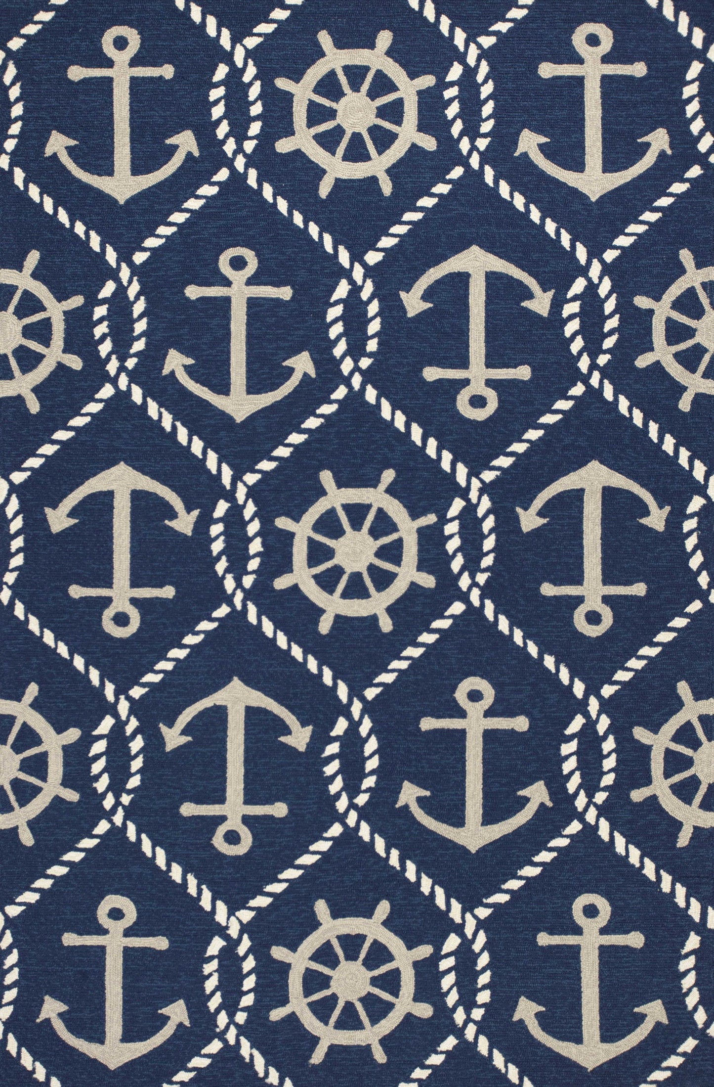 3' X 5' Navy Blue Hand Tufted Area Rug