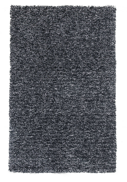 6' Round Black Heather Plain Indoor Area Rug