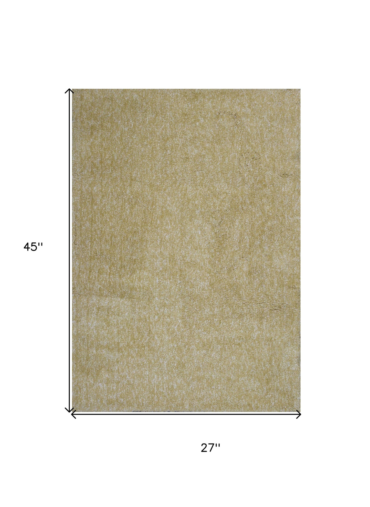 5' X 7' Yellow Heather Plain Indoor Area Rug