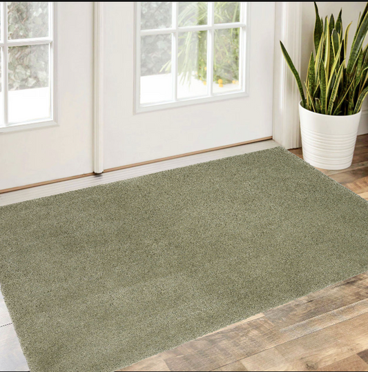 8' Runner Sage Green Hand Woven Runner Rug