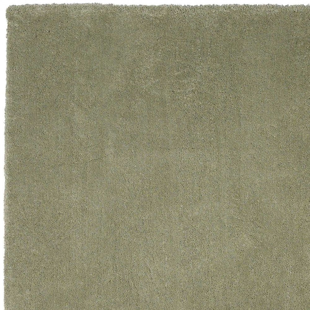 8' X 10' Sage Shag Hand Woven Area Rug