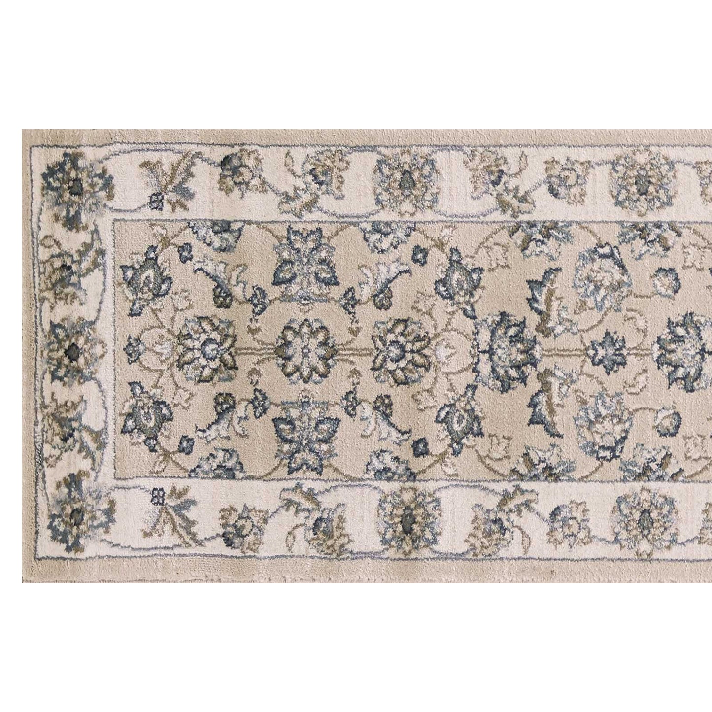 3' X 5' Beige and Ivory Floral Area Rug