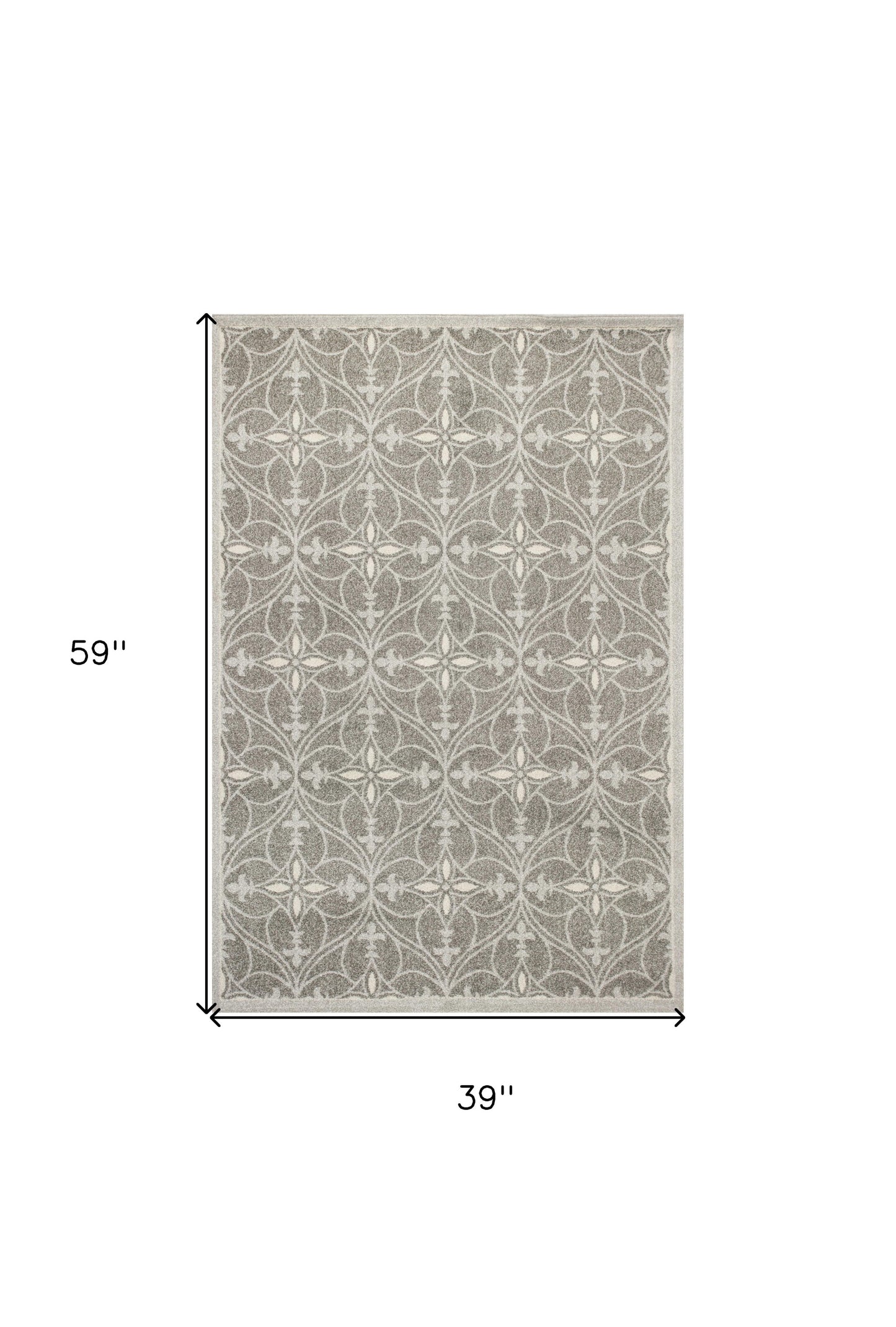 7' X 10' Gray Moroccan Indoor Outdoor Area Rug
