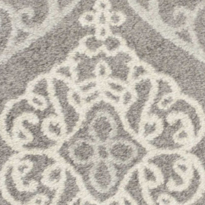 2' X 4' Silver Moroccan Indoor Outdoor Area Rug