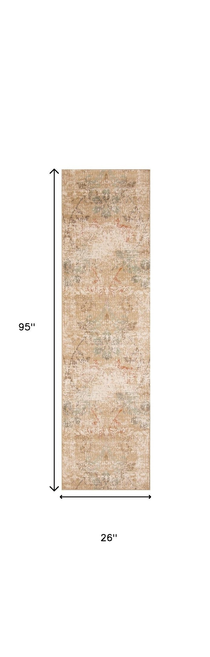 8' X 11' Champagne Beige Machine Woven Damask Indoor Area Rug